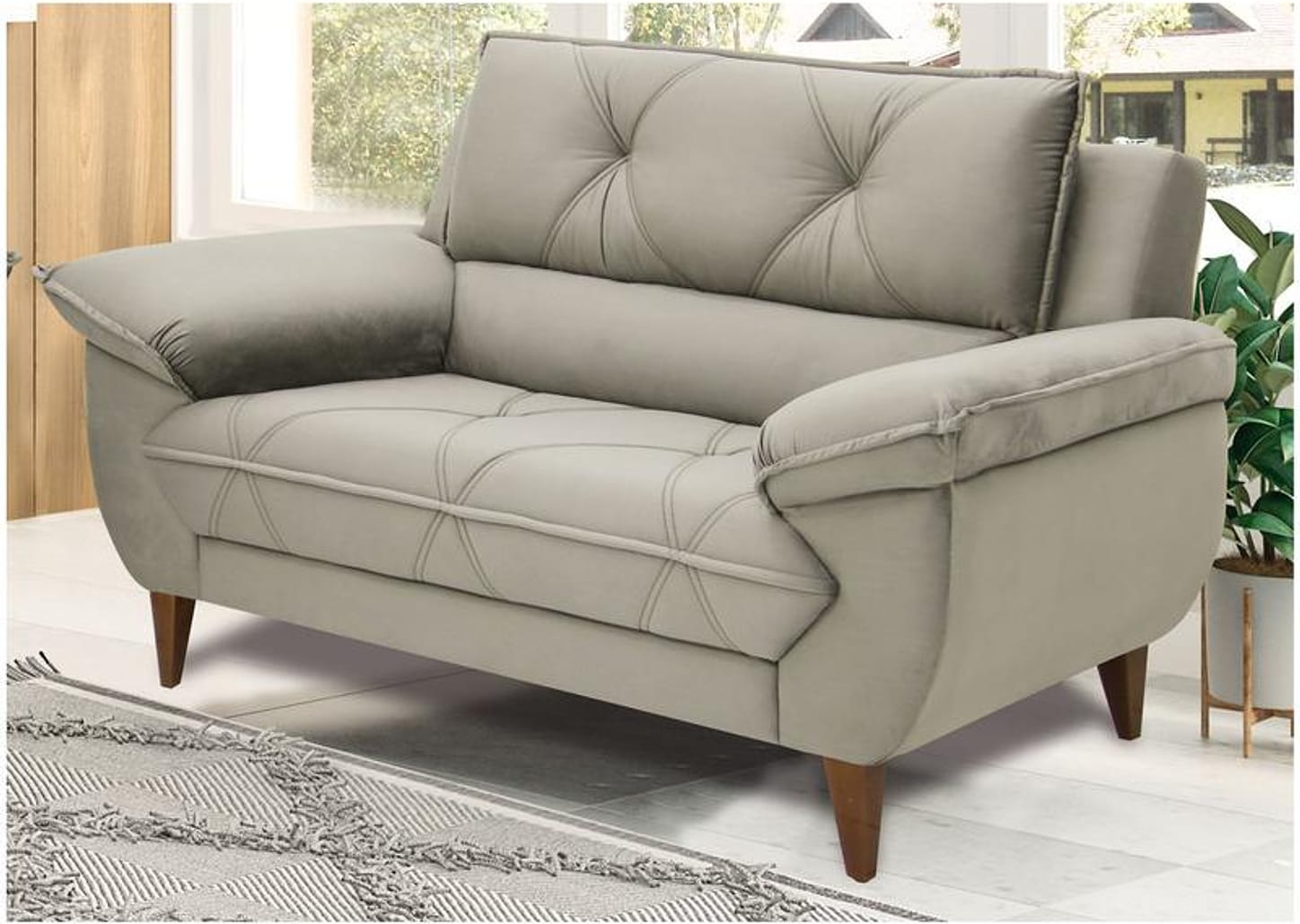 Sofá 2 Lugares Suede Malbec Linoforte