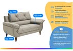 Sofá 2 Lugares Suede Malbec Linoforte