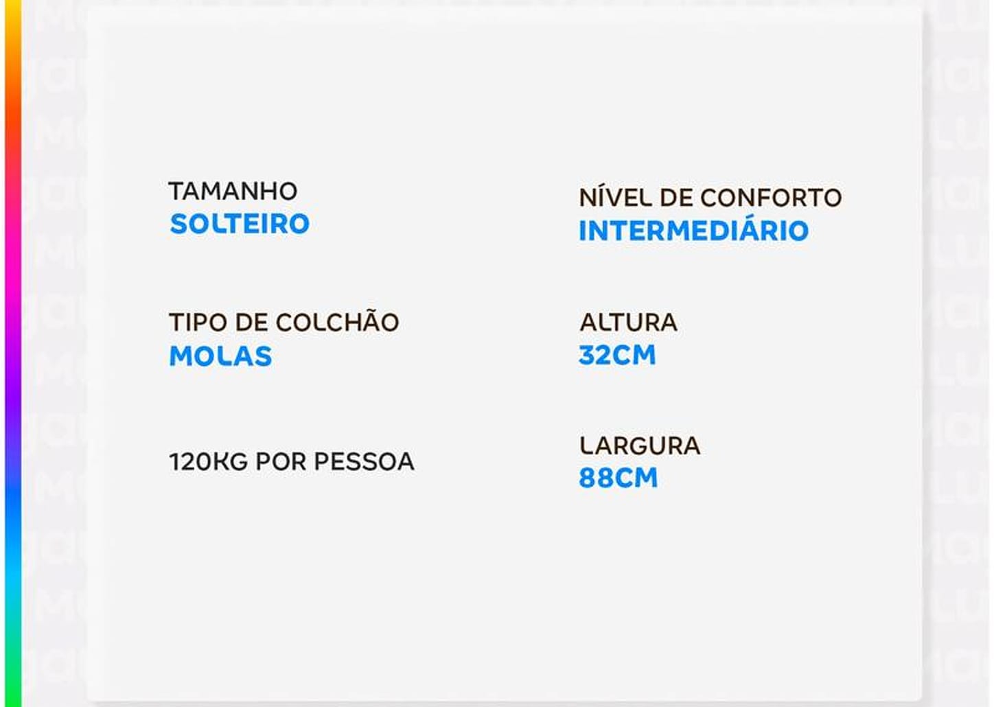 Colchão Solteiro Castor de Mola 32x88x188cm Silver Star One Face