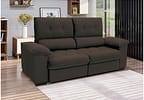 Sofá 3 Lugares Retrátil Reclinável Suede Hannover Linoforte