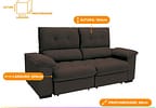 Sofá 3 Lugares Retrátil Reclinável Suede Hannover Linoforte
