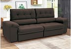 Sofá 4 Lugares Retrátil Reclinável Suede Hannover Linoforte