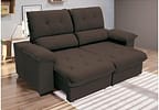 Sofá 3 Lugares Retrátil Reclinável Suede Hannover Linoforte