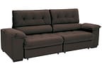Sofá 4 Lugares Retrátil Reclinável Suede Hannover Linoforte