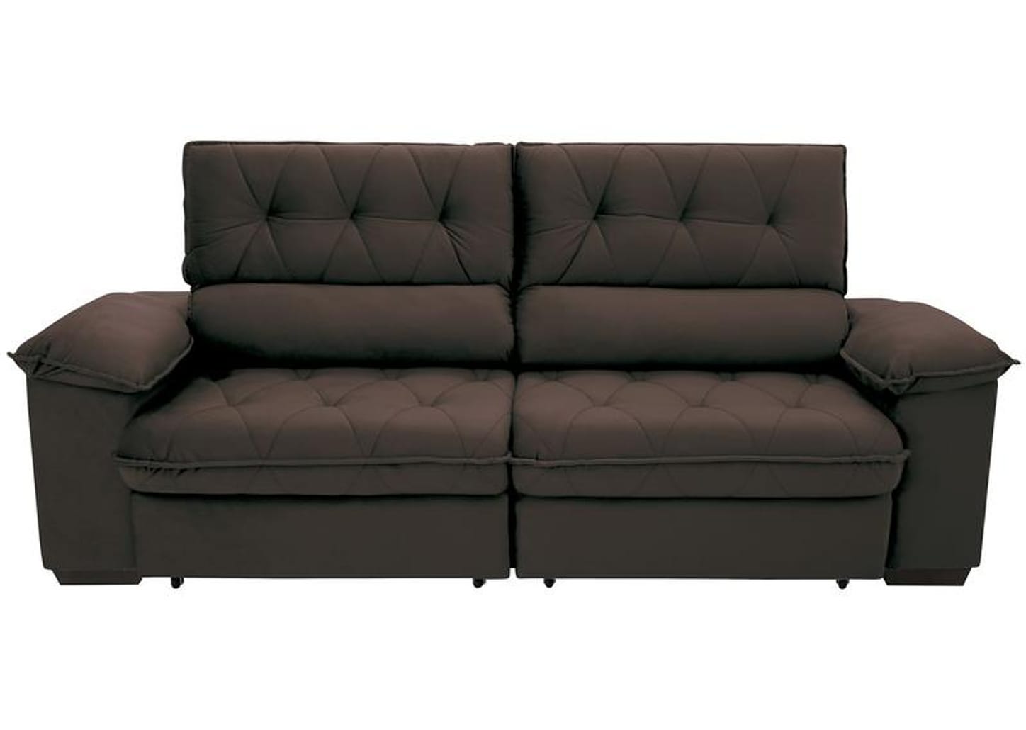 Sofá 4 Lugares Retrátil Reclinável Suede Hannover Linoforte