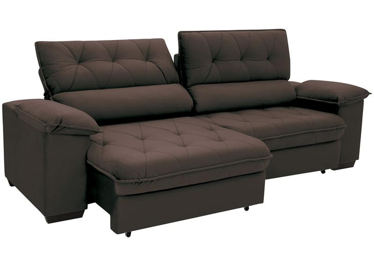 Sofá 4 Lugares Retrátil Reclinável Suede Hannover Linoforte