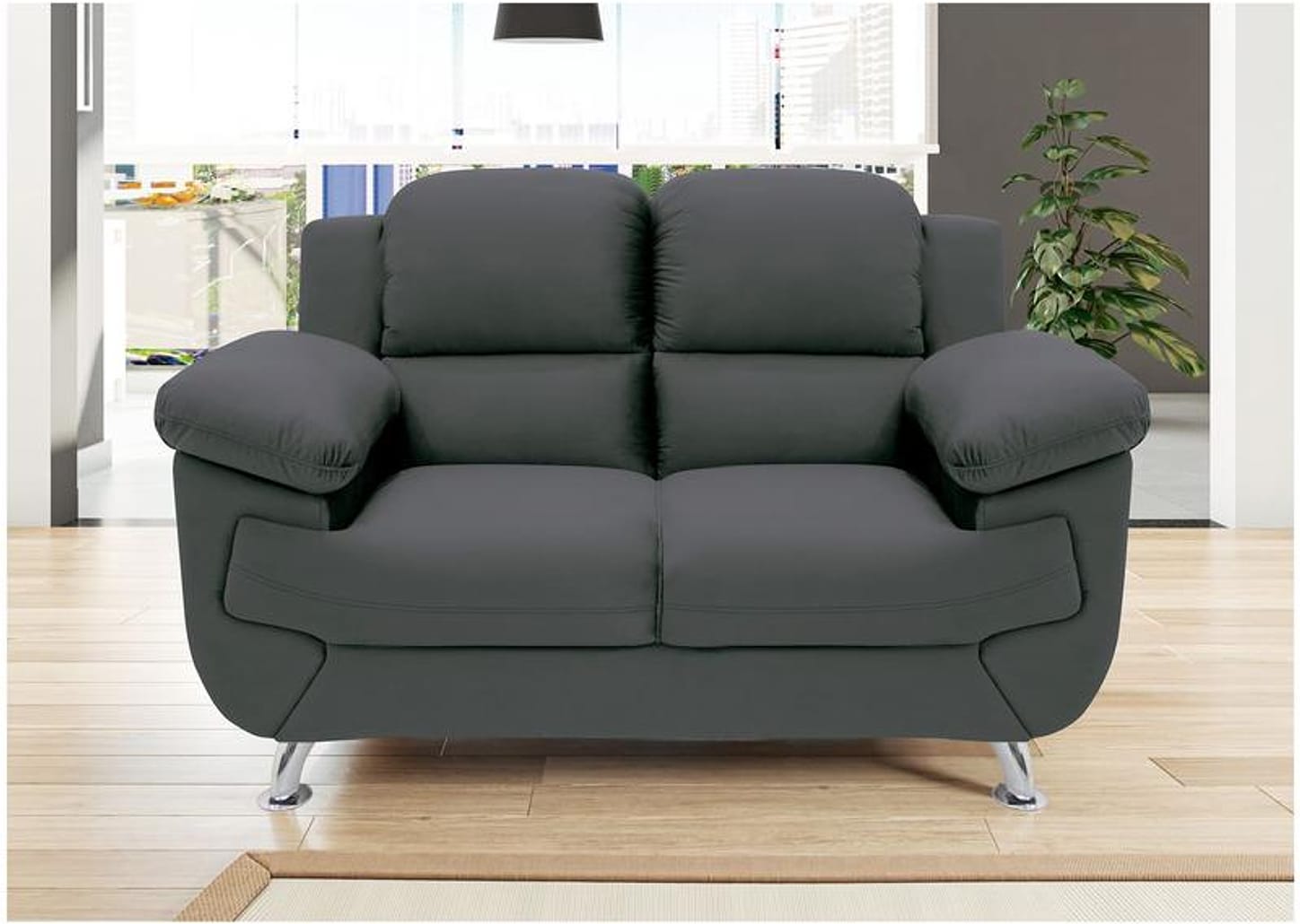 Sofá 2 Lugares Suede Spazium Linoforte