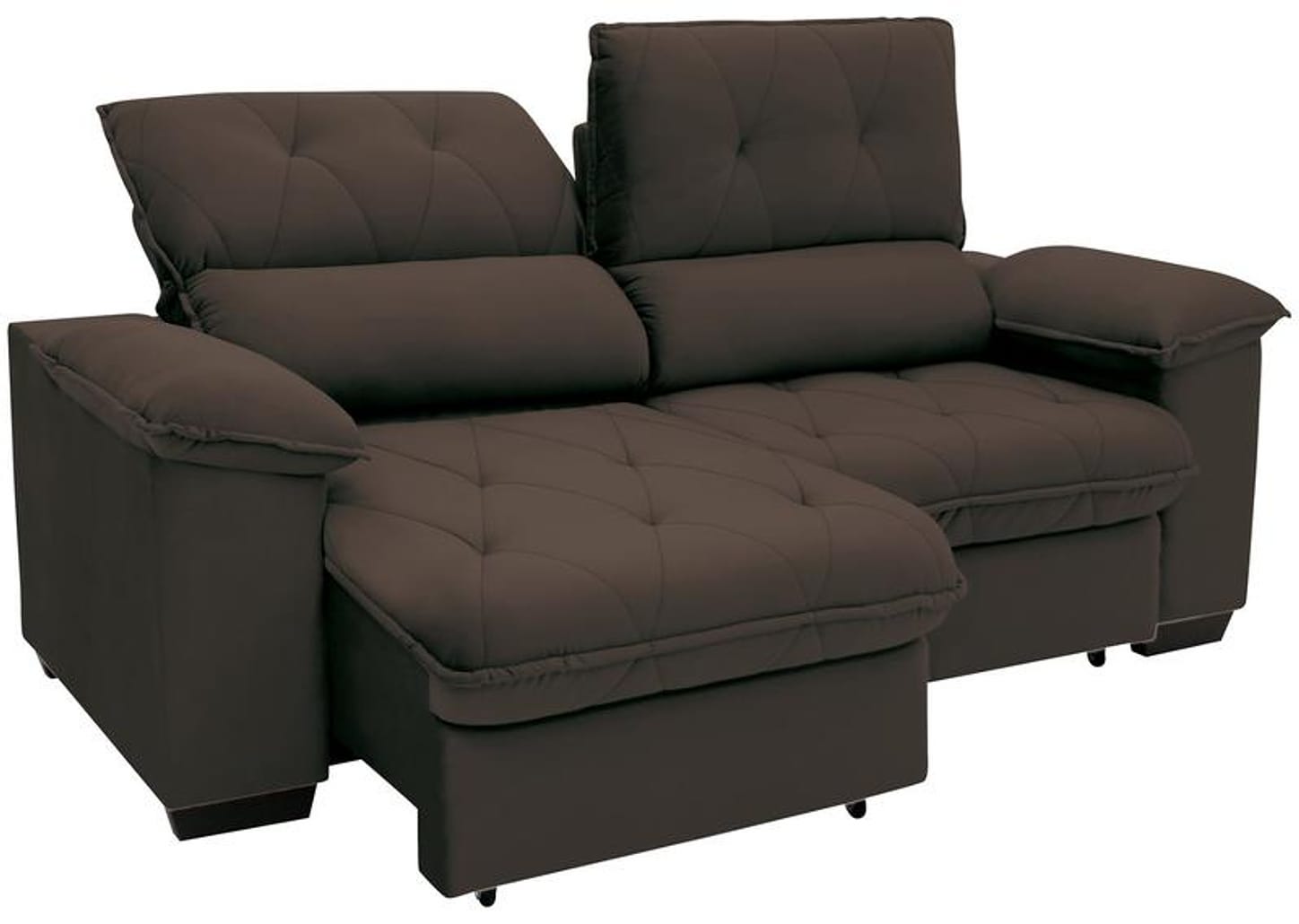 Sofá 3 Lugares Retrátil Reclinável Suede Hannover Linoforte