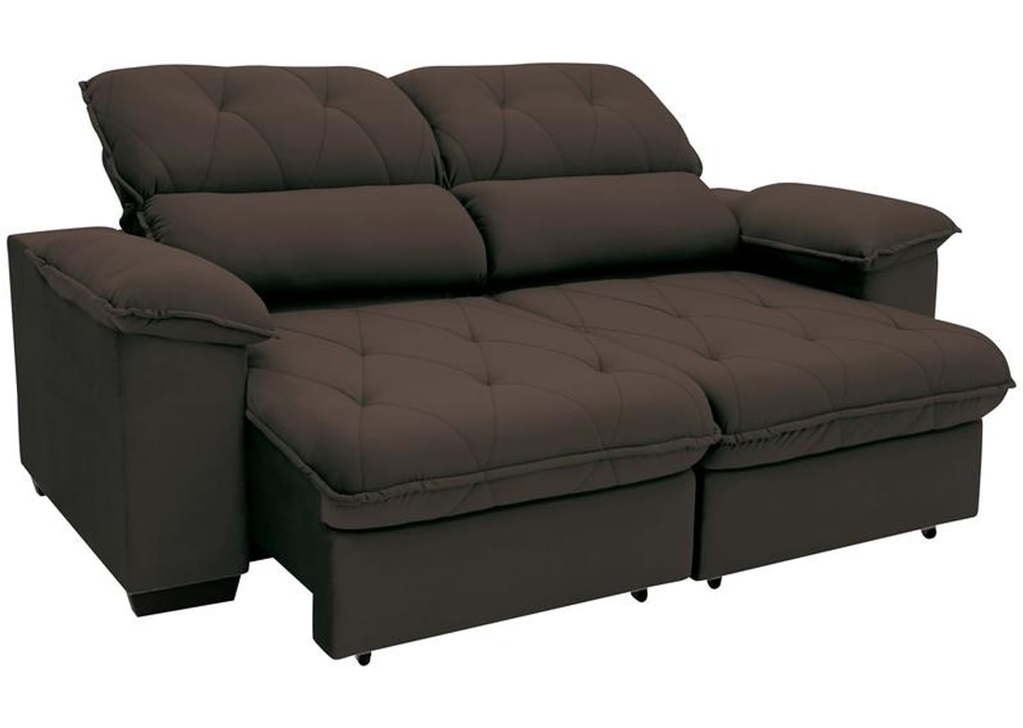 Sofá 3 Lugares Retrátil Reclinável Suede Hannover Linoforte