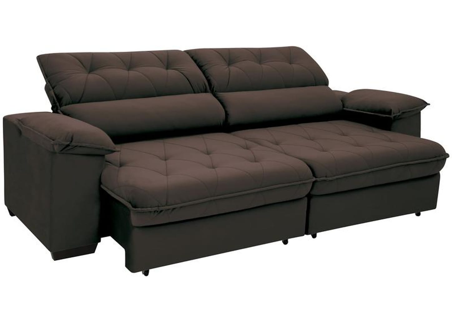 Sofá 4 Lugares Retrátil Reclinável Suede Hannover Linoforte