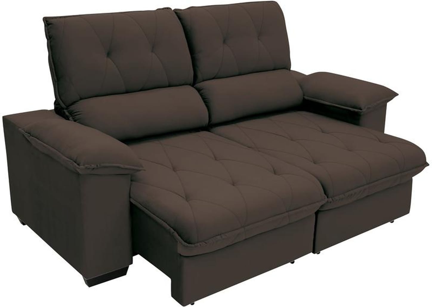 Sofá 3 Lugares Retrátil Reclinável Suede Hannover Linoforte