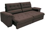 Sofá 4 Lugares Retrátil Reclinável Suede Hannover Linoforte