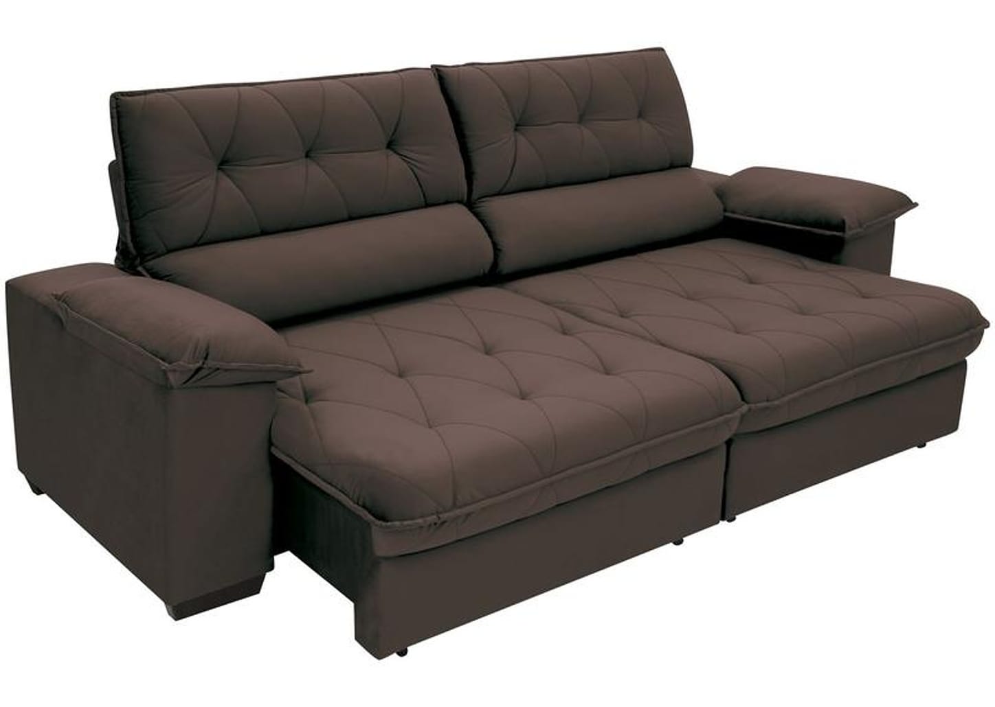 Sofá 4 Lugares Retrátil Reclinável Suede Hannover Linoforte