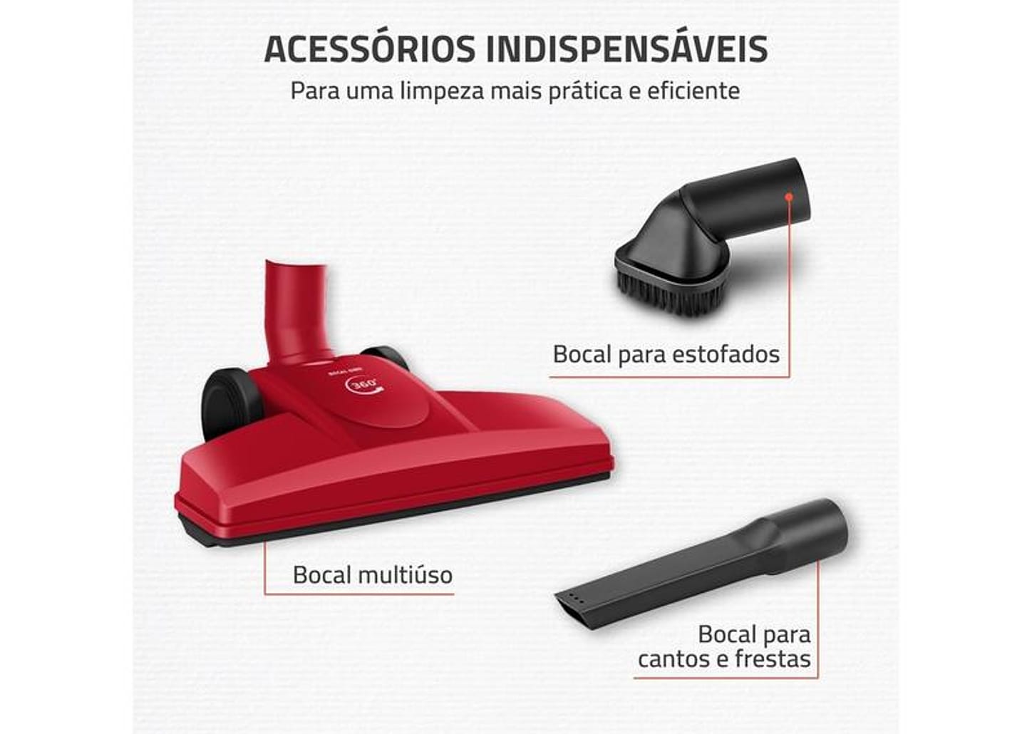 Aspirador de Pó 2 em 1 Mondial 1500W Turbo Cycle AP-40-R Vermelho e Preto