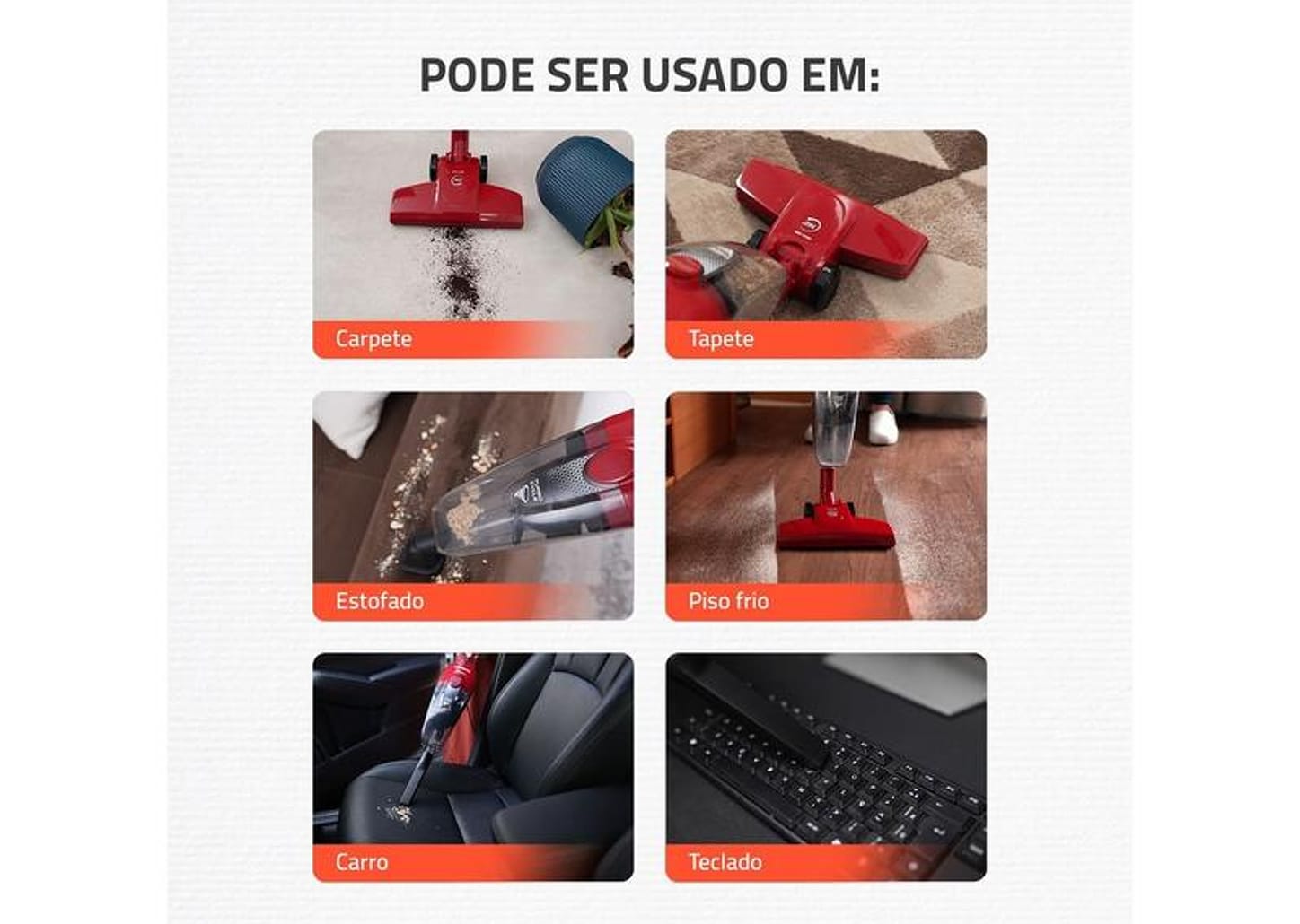 Aspirador de Pó 2 em 1 Mondial 1500W Turbo Cycle AP-40-R Vermelho e Preto