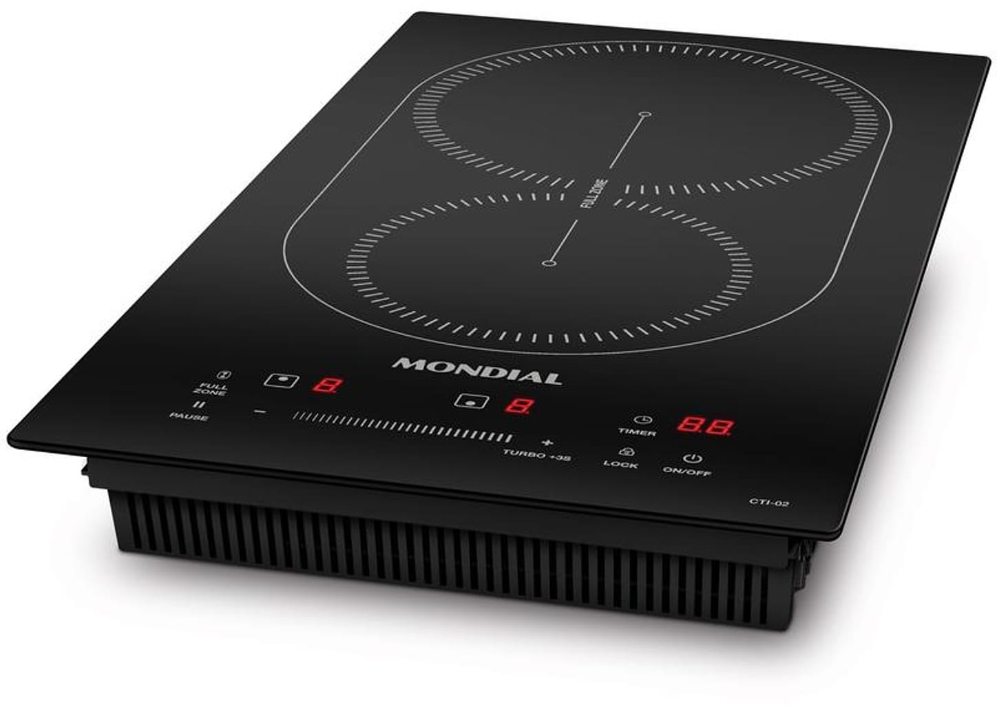Cooktop 2 Bocas Indução Mondial Touch Preto Acendimento Automático CTI-02