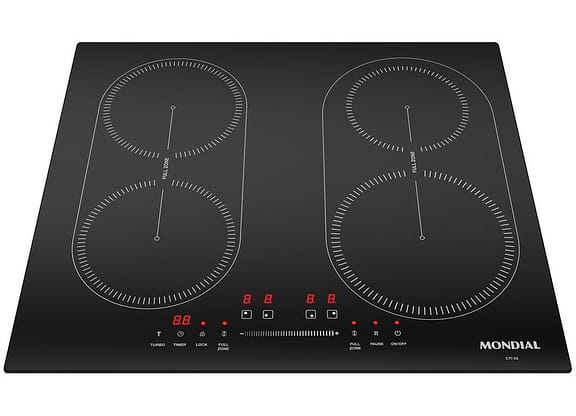 Cooktop 4 Bocas Indução Mondial Touch Preto Acendimento Automático CTI-03