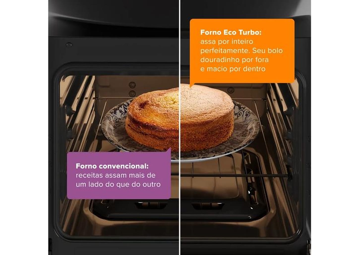 Fogão 4 Bocas Continental Inox Preto FC4GB