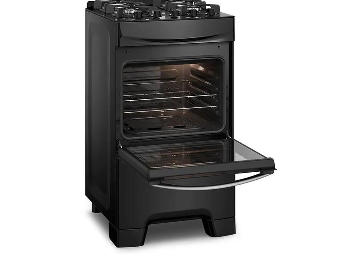 Fogão 4 Bocas Continental Inox Preto FC4GB