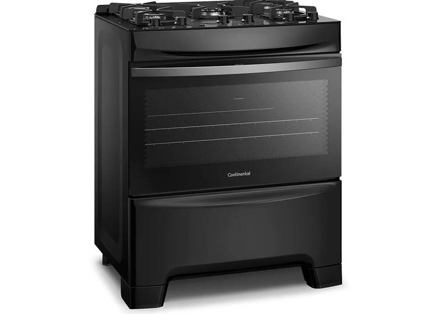 Fogão 5 Bocas Continental Inox Preto FC5GB