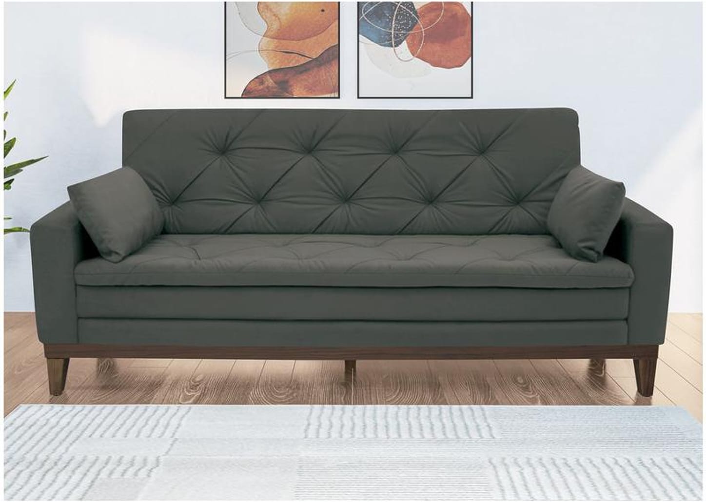 Sofá 4 Lugares Suede Vivaldi Linoforte