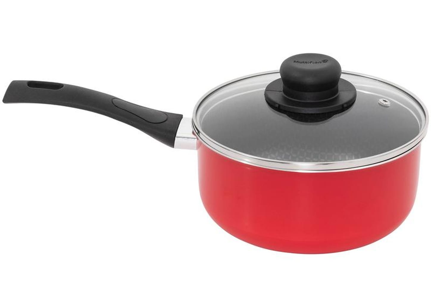 Panela Multiflon Antiaderente de Alumínio Vermelho 20cm 2,7L Gourmet