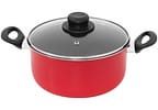 Caçarola Multiflon Antiaderente com Tampa 16cm 1,4L Vermelho Gourmet
