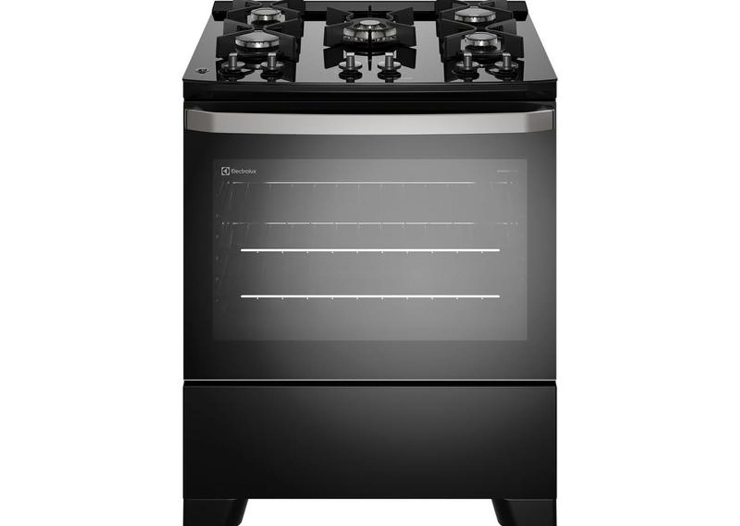 Fogão 5 Bocas Electrolux Inox Preto Mesa de Vidro Efficient FE5GB