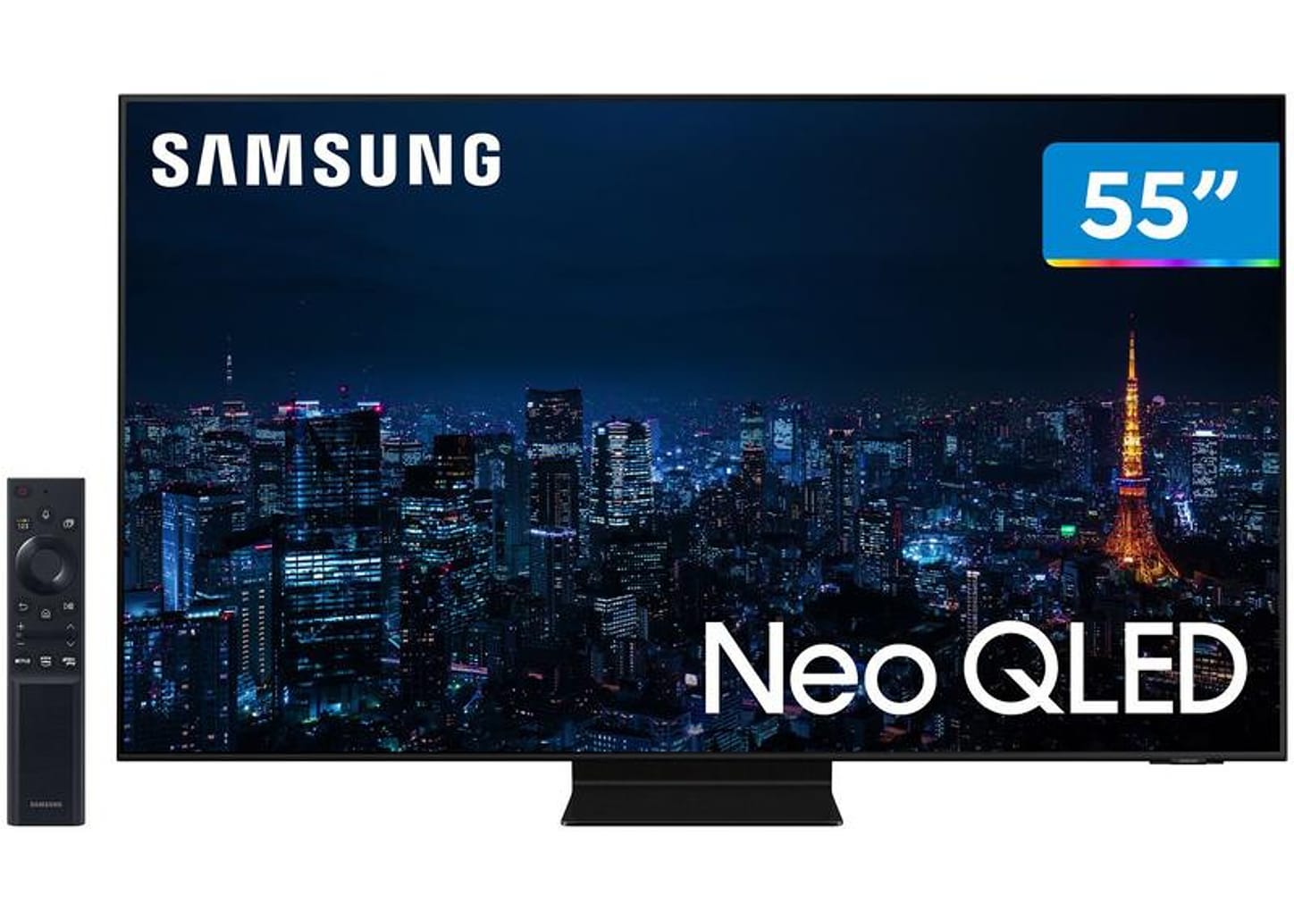 Smart TV Ultra HD 4K Neo QLED 55” Samsung Neo - QN55QN90AAGXZD Wi-Fi Bluetooth HDR 4 HDMI 2 USB