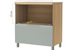 Balcão de Cozinha Nesher 100% MDF 1 Porta 1 Gaveta Marquesa
