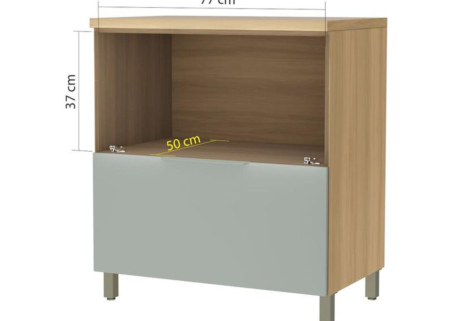 Balcão de Cozinha Nesher 100% MDF 1 Porta 1 Gaveta Marquesa