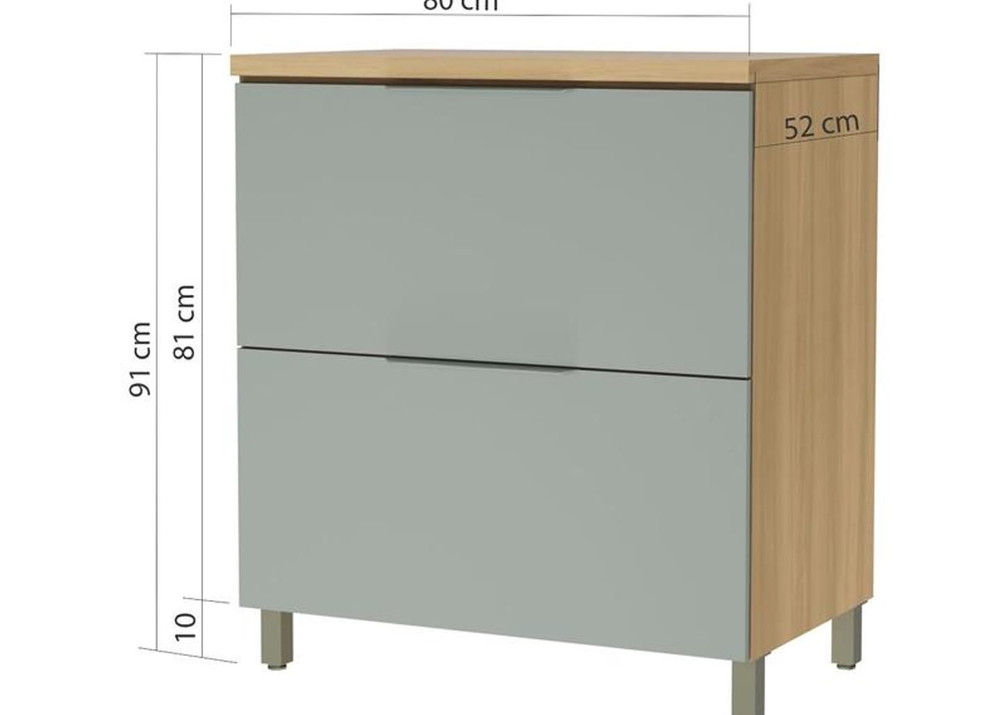 Balcão de Cozinha Nesher 100% MDF 1 Porta 1 Gaveta Marquesa