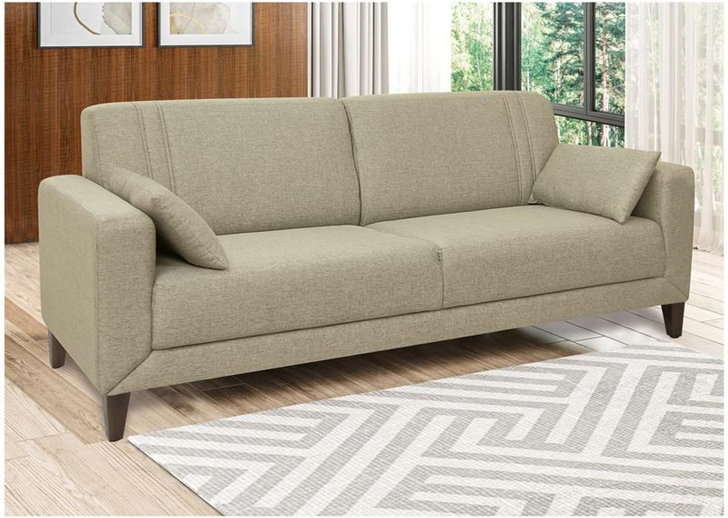 Sofá 4 Lugares Linho Lyon A2 Linoforte