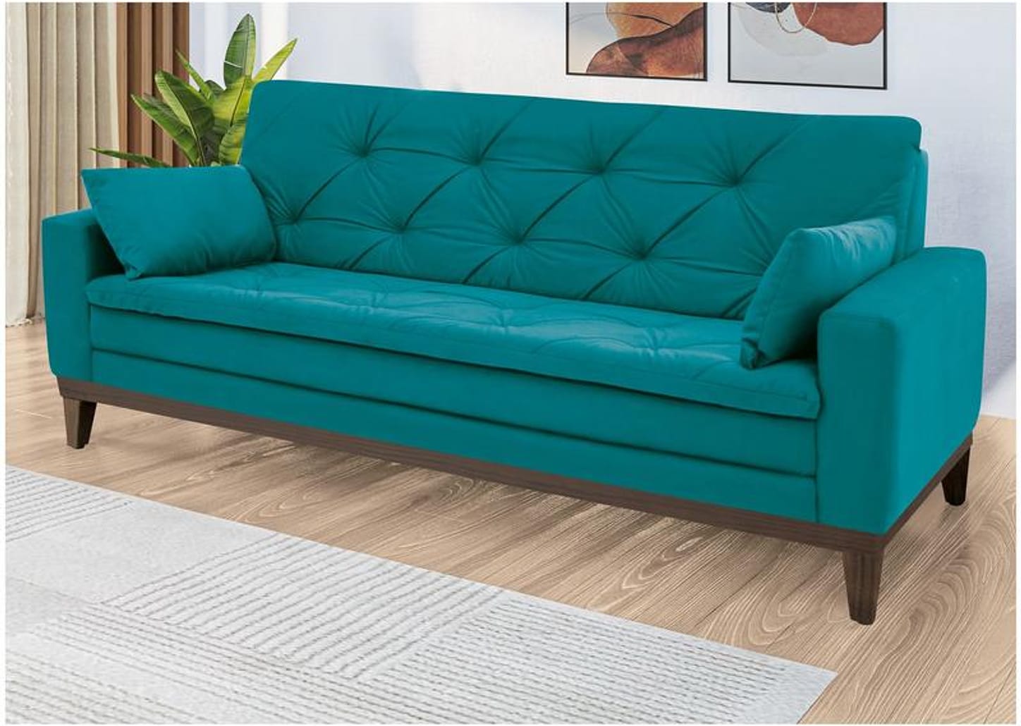 Sofá 4 Lugares Suede Vivaldi Linoforte