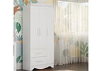 Guarda-roupa 2 Gavetas 3 Portas Moveis Peroba Harmonia