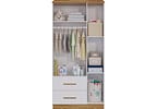 Guarda-roupa 2 Gavetas 3 Portas Moveis Peroba Harmonia
