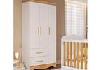 Guarda-roupa 2 Gavetas 3 Portas Moveis Peroba Harmonia