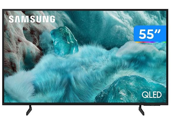 Smart TV 55" Samsung 4K QLED QN55Q7FAAGXZD Tizen Q4 AI 3 HDMI