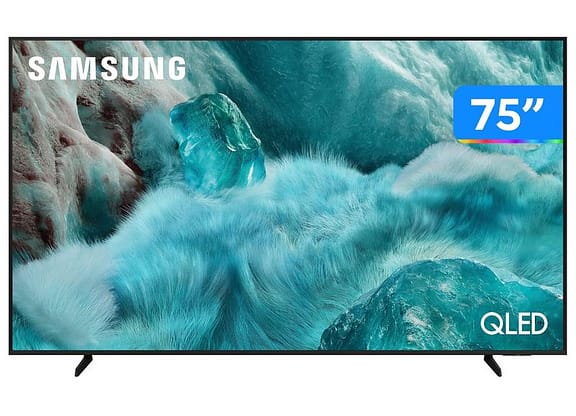 Smart TV 75" Samsung 4K QLED QN75Q7FAAGXZD Tizen Q4 AI 3 HDMI
