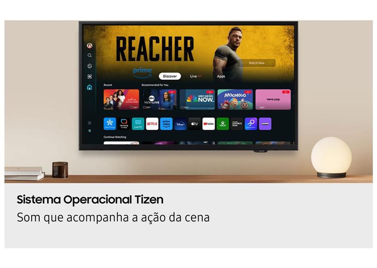 Smart TV 32" Samsung HD 32H5000F Tizen com Alexa 2 HDMI