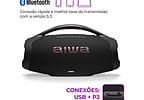 Caixa de Som Aiwa Boombox Plus AWS-BBS-01-B Bluetooth Amplificada 200W USB