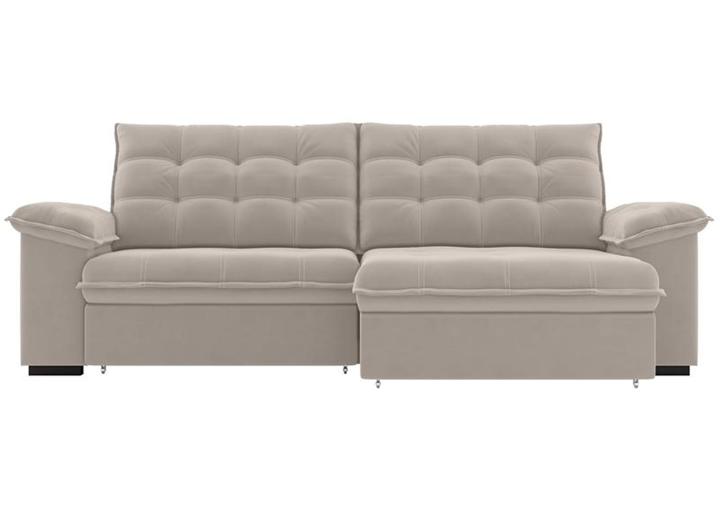 Sofá 4 Lugares Retrátil Reclinável Veludo Vancouver Besthouse