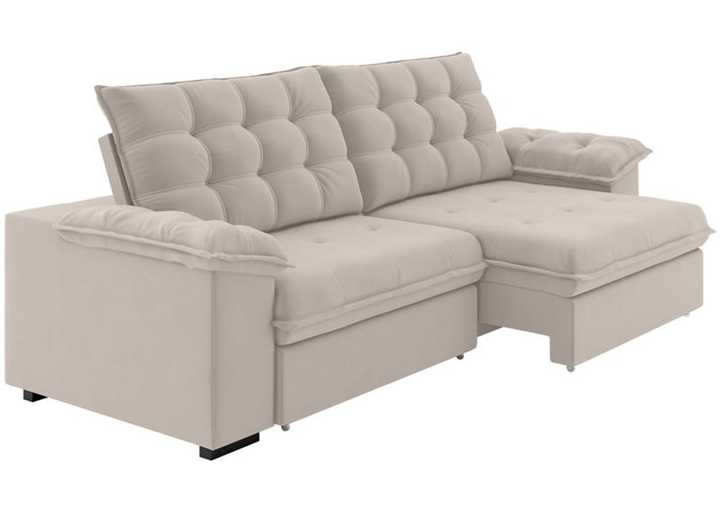 Sofá 4 Lugares Retrátil Reclinável Veludo Vancouver Besthouse