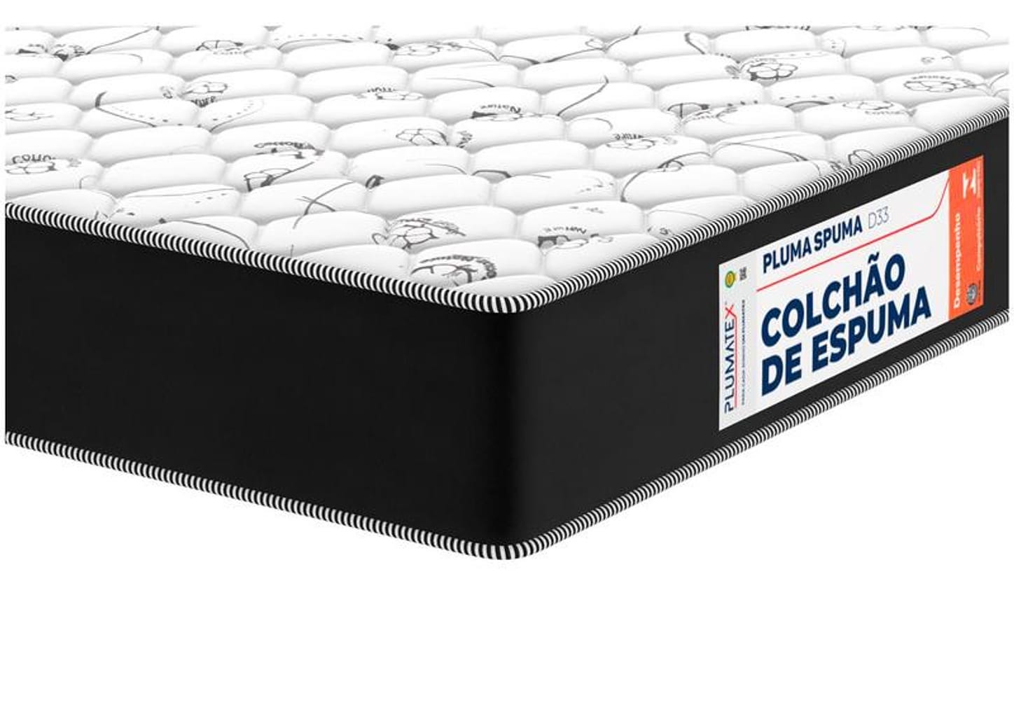Colchão Casal Plumatex de Espuma D33 15x138x188cm Plumaspuma