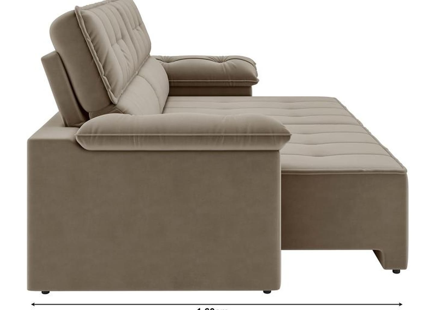 Sofá 3 Lugares Retrátil Reclinável Veludo Santorini Besthouse