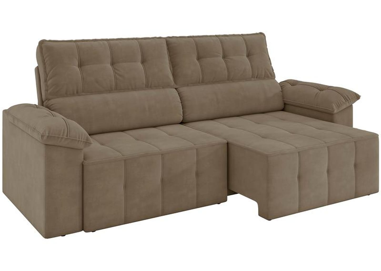 Sofá 3 Lugares Retrátil Reclinável Veludo Santorini Besthouse