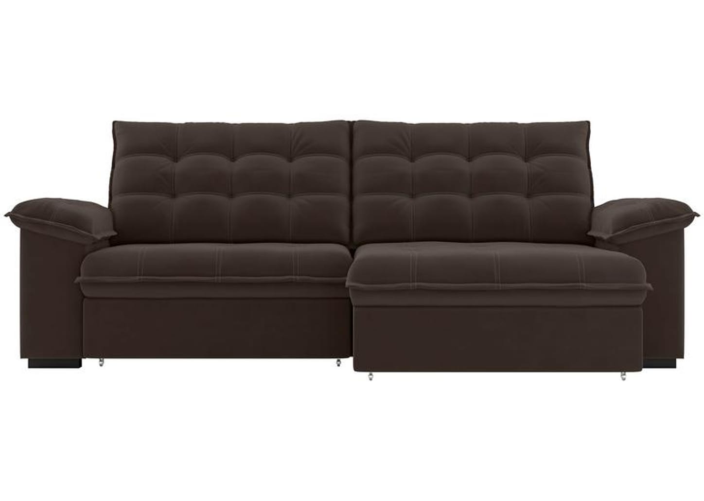 Sofá 4 Lugares Retrátil Reclinável Veludo Vancouver Besthouse