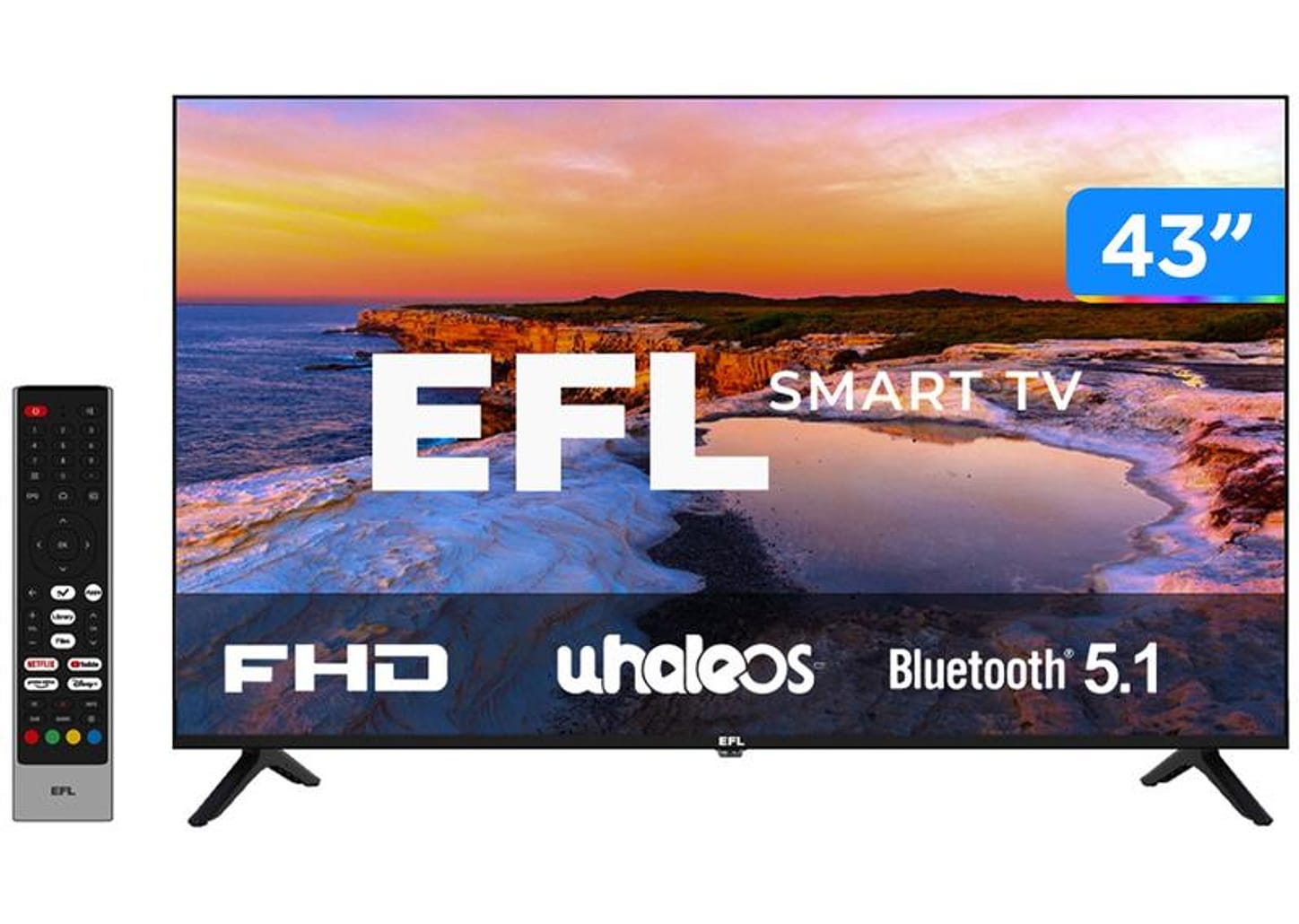 Smart TV 43" HD EFL DLED SX800 43SX800FD 3 HMDI 2 USB