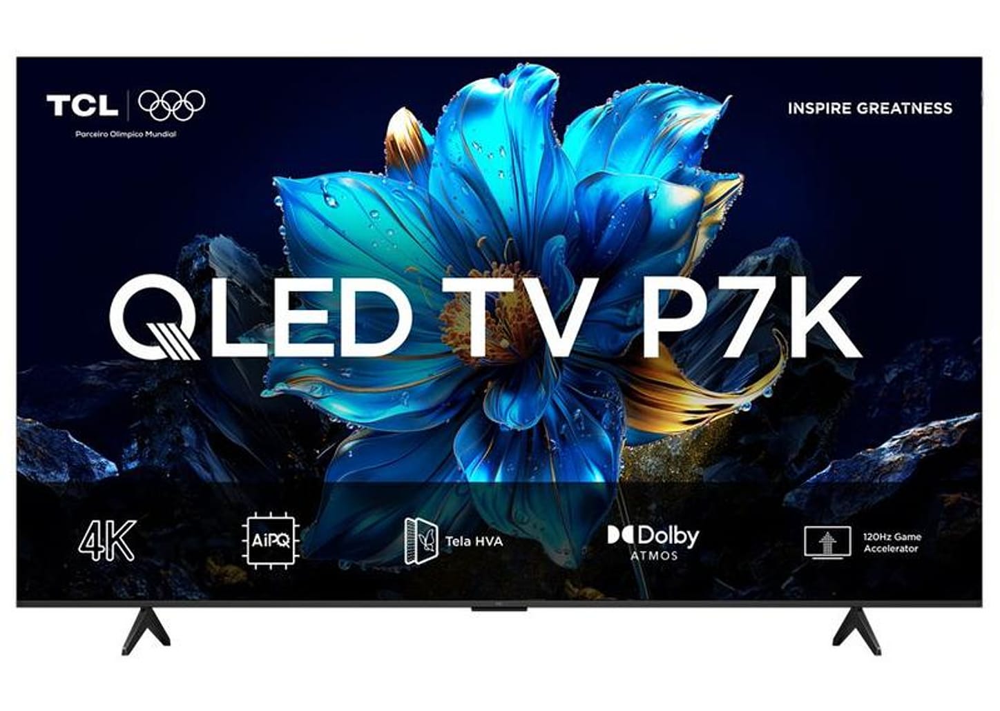 Smart TV 85" TCL 4K UHD QLED 85P7K Google TV AiPQ Google Assistente 3 HDMI 1 USB