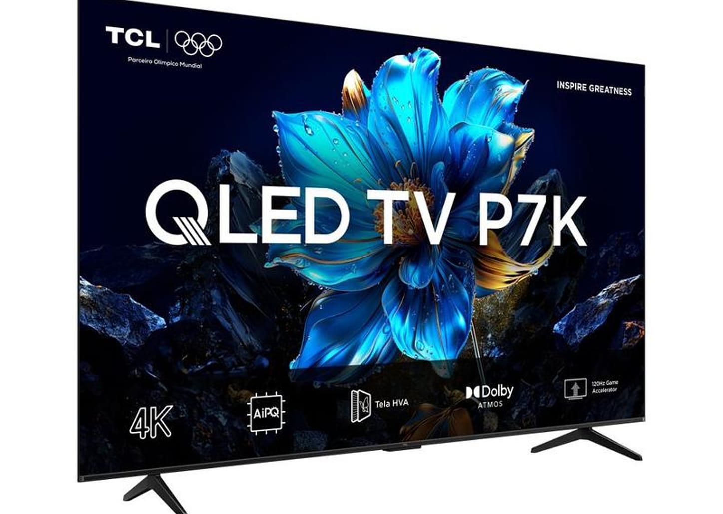 Smart TV 85" TCL 4K UHD QLED 85P7K Google TV AiPQ Google Assistente 3 HDMI 1 USB